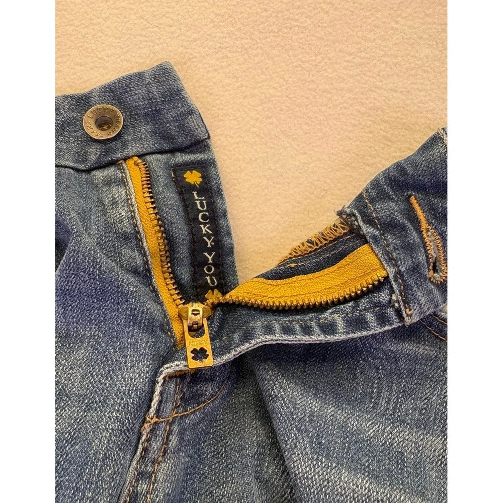 Lucky Brand Sweet Jean Crop Medium Wash Denim Jeans Womens Size 8 29 Mid Rise